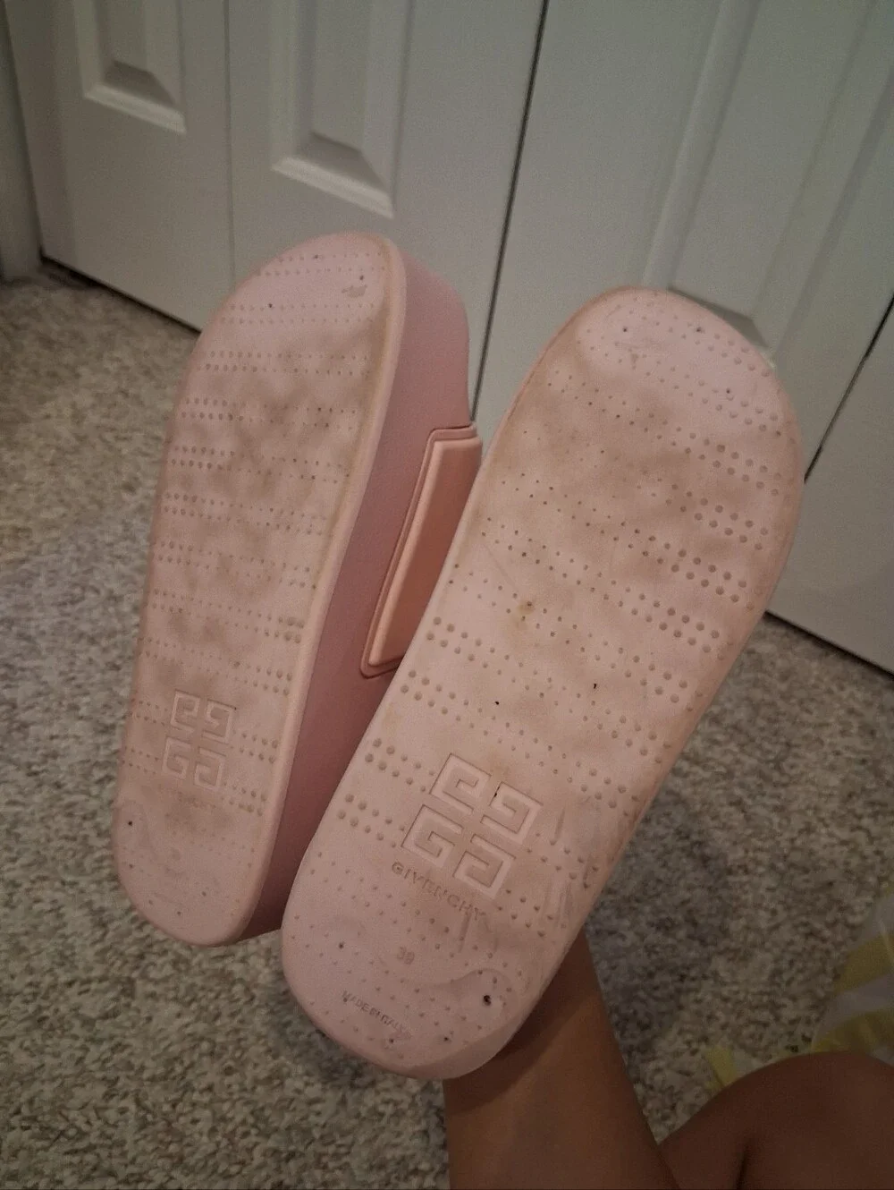 Givenchy Pink Platform Slide Sandals